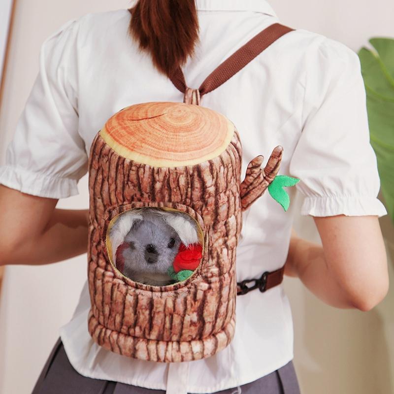 

New 28/38cm Stuffed Rose Koala Toy Backpack Koala into Stump Funny Dolls Cartoon Soft Animal Pillows Birthday Christmas Present about 28cm