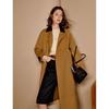 INMAN 2025 Winter Women's Contrast Collar Alpaca Wool & Silk Double-Faced Coat