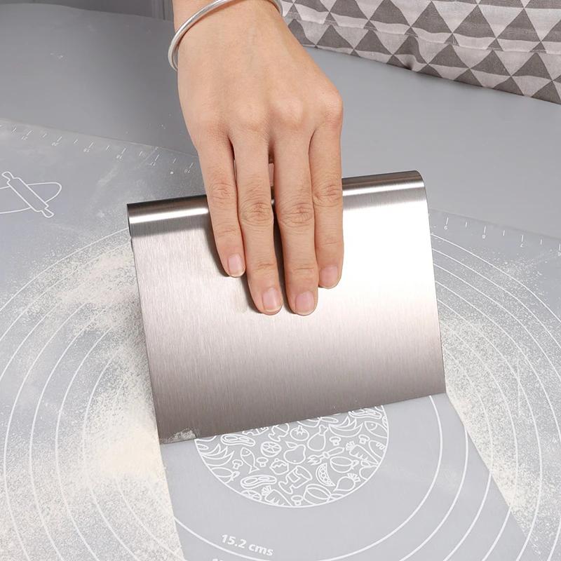6"/8" Stainless Steel Cakes Scraper DIY Dough Pastry Spatulas Buttercream Edge Smoother Cake Decorating Tools Baking Accessorie