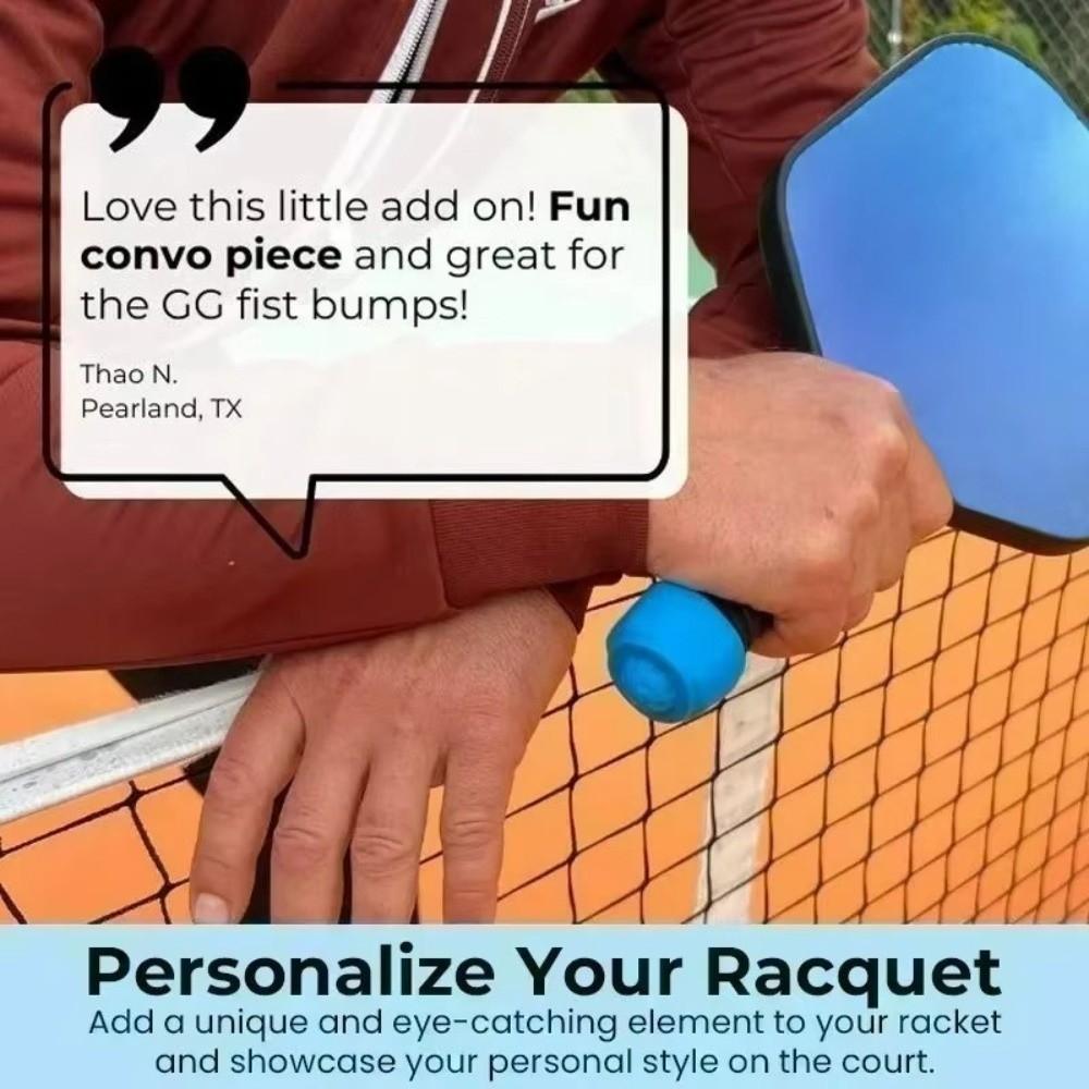 Fun Gesture Design Pickleball Paddle End Caps Reusable Paddle Tap Caps Paddle End Plugs