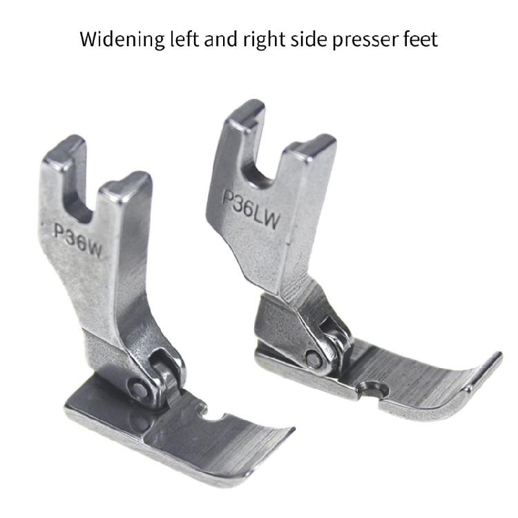 2Pcs Metal Flatbed Sewing Presser Foot Single Side Presser Foot for Thin/Thick Fabric Canvas Leather Stitching