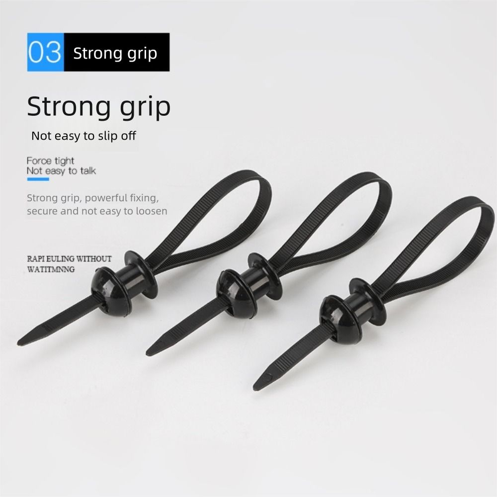 Nylon Buckle Heavy Duty Nylon Zip Ties Self-Locking Fixed Head Wire Harness Tie  Car Daily Repair