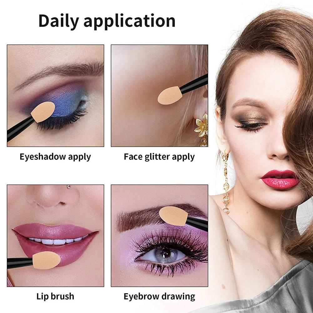 High-quality Disposable Latex Sponge Eye Shadow Stick Brush Small Tools Eye In Makeup Shadow Ey E0N4