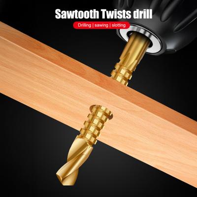 3/4/5/6/6.5/8MM Metal Twist Drill Bits Heavy Duty High Speed Steel Round Shank Drilling Screwing Boring Carving Cutting Drill Bits Woodworking Tools