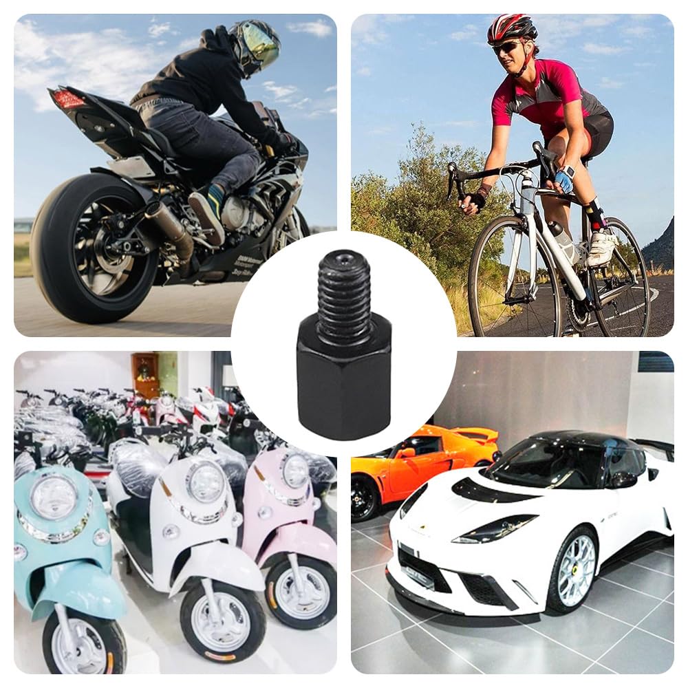 Motorcycle Mirror Adapter Mirror Adapter Motorcycle Rearview Mirror Adjustment Auxiliary Screws Suitable for Motorcycles,