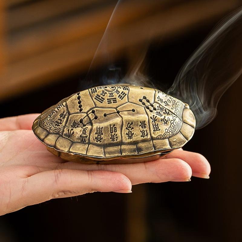 Traditional Chinese Tortoise Incense Holder - Zen Meditation & Bagua Suitable For Home Temple Zen Room Decor Meditation Ornament