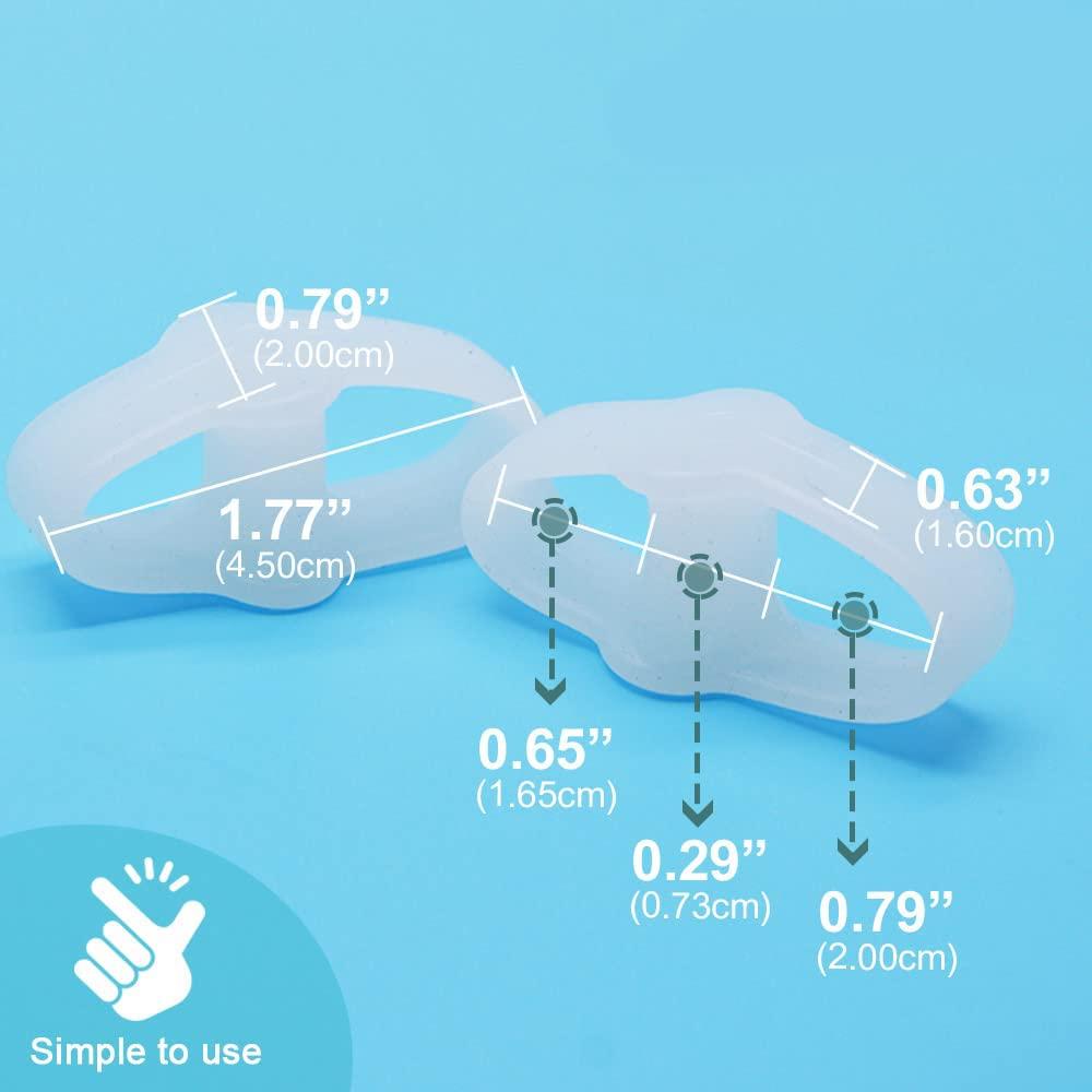 SUEFOR Gel Big Toe Bunion Guards & Toe Spreaders Bunion Pads- Big Toe Separator Cushion Straightener-Gel Toe Spacers, Protectors, Correctors-Non To