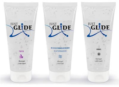 Just Glide - Set of 3 X 200 Ml Water-Based Anal Lubricant for Sex Toys