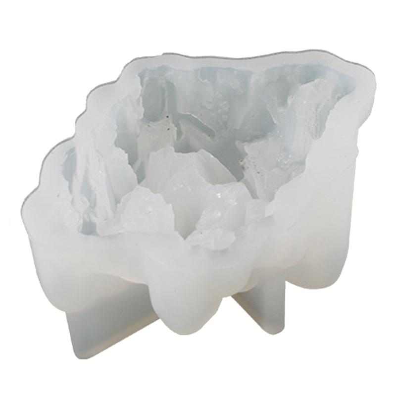 18 Styles Ice Cluster Ornament Epoxy Crystal Cluster Mould Rockery Stone Ice Crystal Pillar Candle Silicone Mould