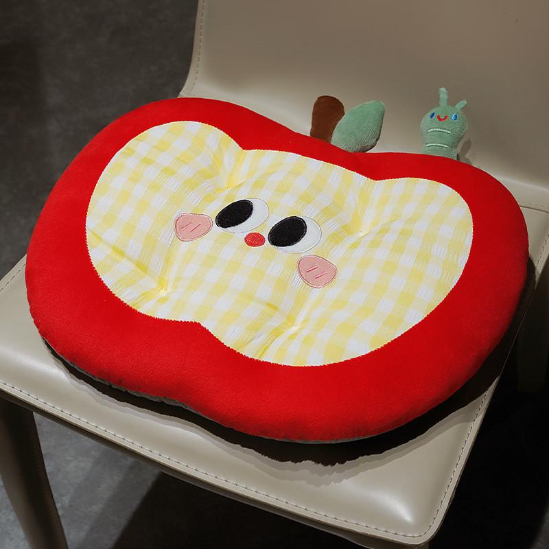 

Apple Plush Cushion Soft Seat Pad For Dorm Room Comfort And Long Sitting Cute