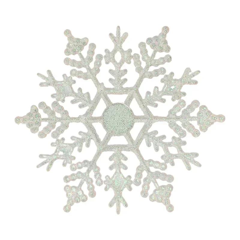 

24/12/6 штук Снежинки для украшения рождественской елки Снежинки с блестящей пудрой Зимний новогодний рождественский подвесной декор 6pcs