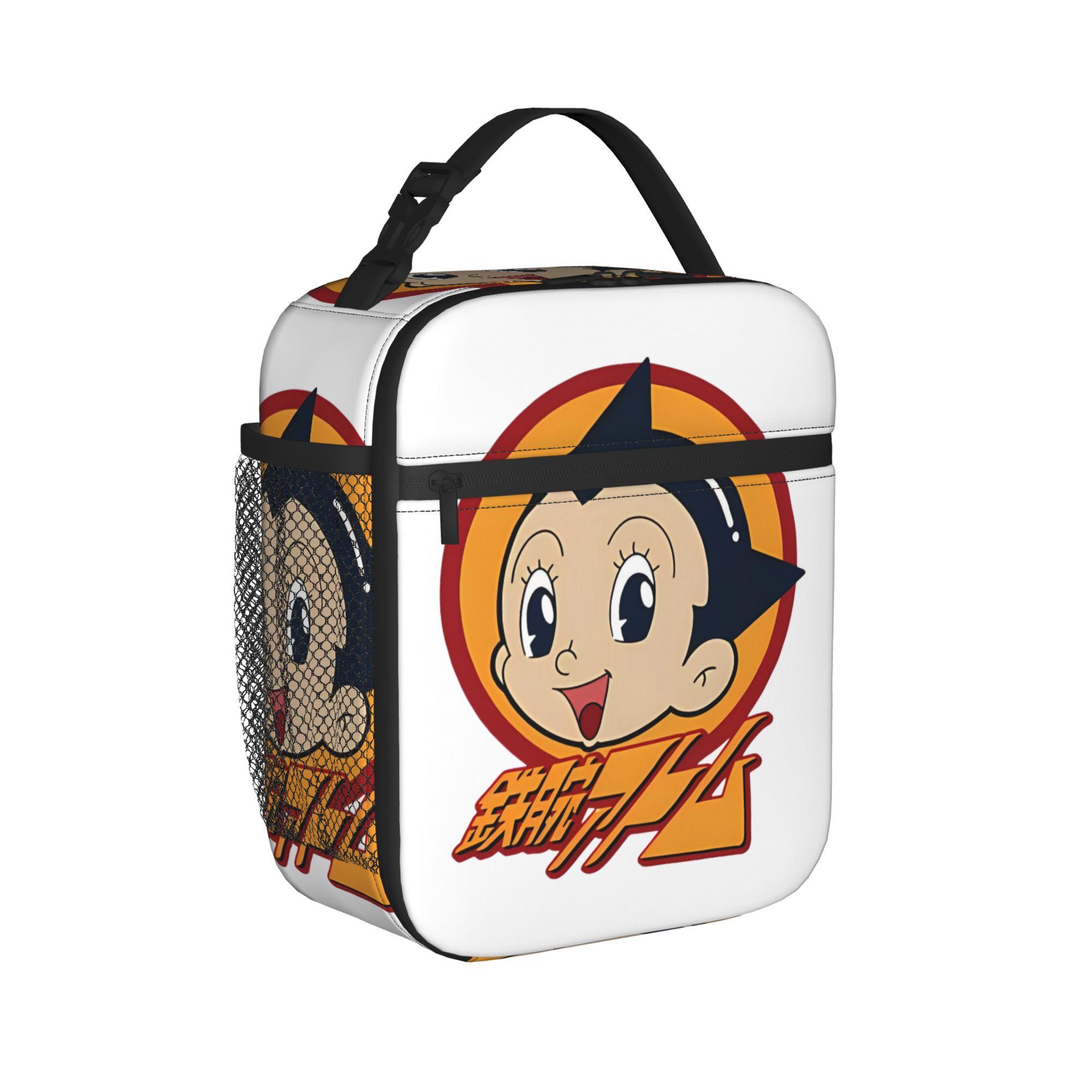 Astro Boy Insulated Lunch Bag Large Vintage Anime Childhood Cartoon Manga Reusable Cooler Bag Lunch Box Tote Work  Outdoor One Size