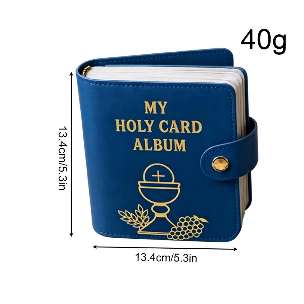 Holy Card Holder with 20 Sleeves Portable Carrying Case Booklet Holy Card Holder Book Organizer Case for Church Personal Prayer