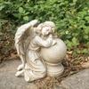 Zahradní andělská socha Pryskyřičná figurka na trávník Anděl Venkovní zahradní dekorace Sochy Sochy pro dvorek Terasu Balkon Zahradní ozdoby