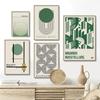 Bauhaus Green Color Block Lines Modern Minimalist Wall Art Posters Prints Canvas Painting Abstract Pictures Living Room Decor