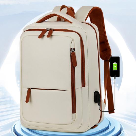 Expandable Backpack with Wet-Dry Pockets Anti-Theft Business Laptop Bag with USB Charging Port Dual Zippers Waterproof Travel Luggage Bag