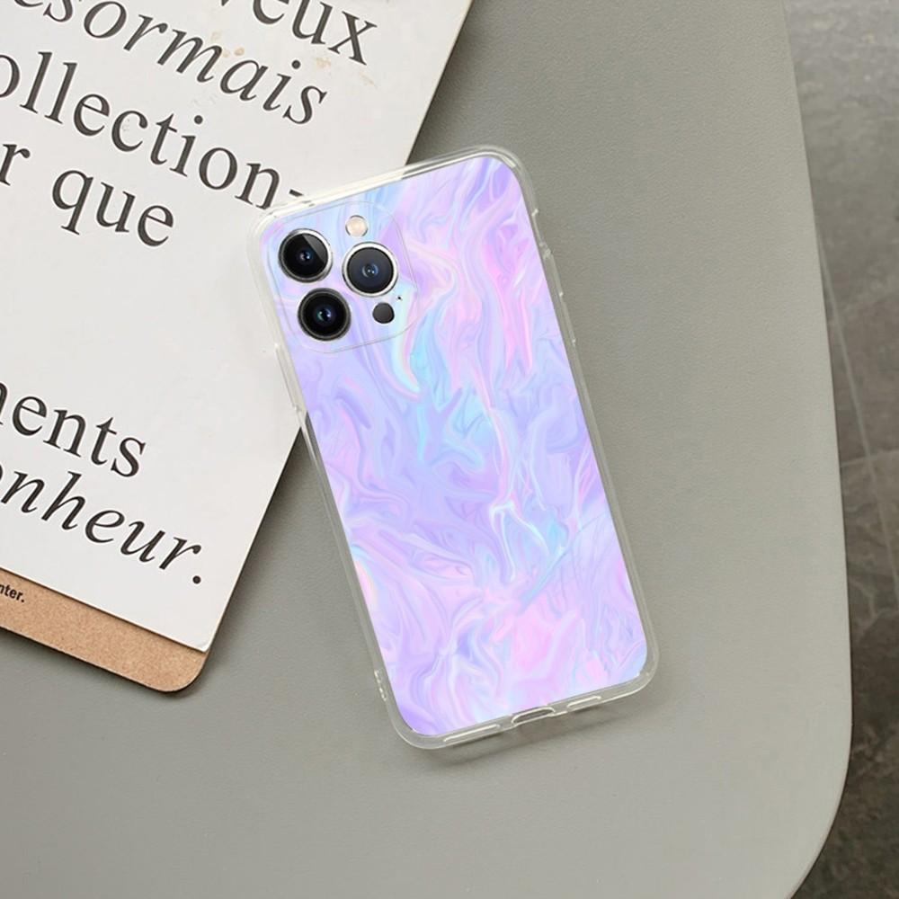 Holographic Pattern Phone Case For iPhone 15 14 13 12 11 Pro Max XS X XR SE 2020 6 7 8 Plus Mini Protective Shell