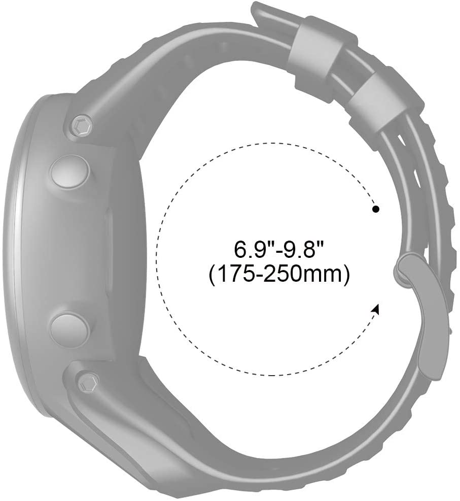 TPU Uhrenarmband Kompatibel für Suunto Core Armbänder Hochwertiges TPU Ersatzarmband für Suunto Core Smartwatches Zubehör