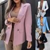 Tooxika New Autumn And Winter Casual Solid Color Double-breasted Suit Jacket