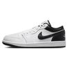 Jordan Air Jordan 1 Low Leather Cushioning Slip Resistant Low Top Vintage Basketball Shoes Men's Black White 553558-132(Team44-)