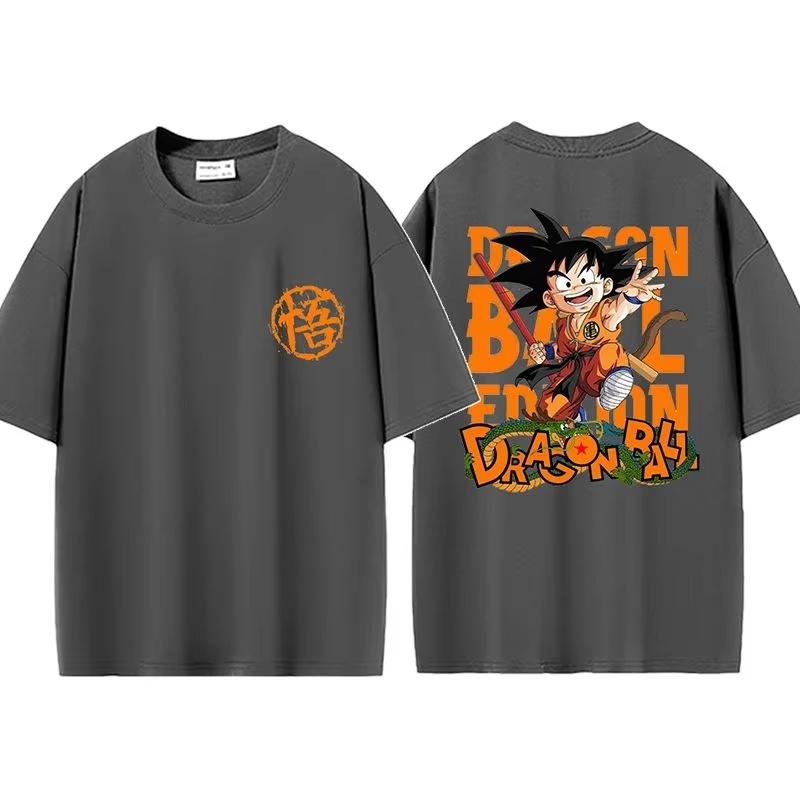 2026 New Dragon Ball Z Goku Tshirt Summer Cotton Print Mens and Womens Casual Street Shortsleeved Tops Mens Tshirt M