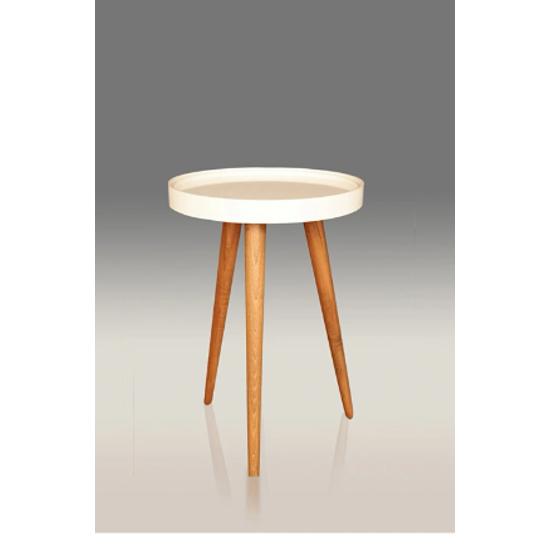Vizyon Side Table Ecru
