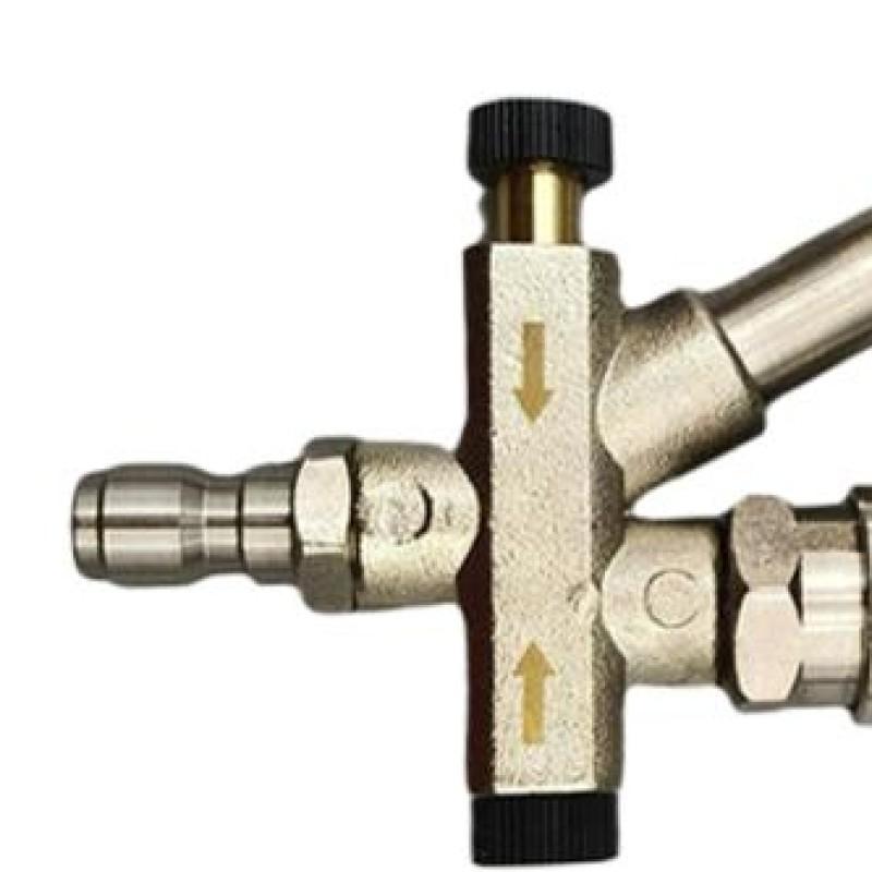 Dual Valve Dual Valve Snow Foam Spray Gun Stainless Steel Foam Lance Nozzle Foam Generator Accessories for High Pressure Washer