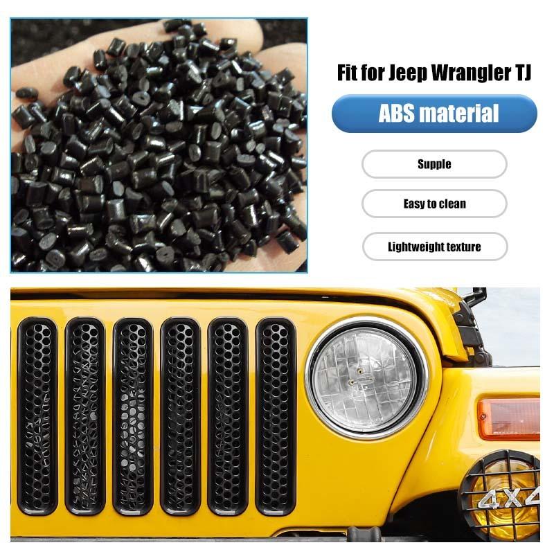 Car Front Hood Grille Ring Cover Protective Sticker For Jeep Wrangler TJ 1997-2006 Car Exterior Accessories 