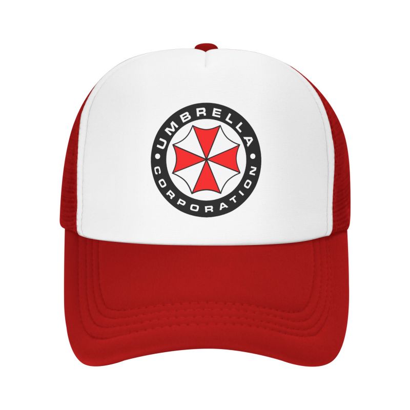 

Umbrella Corporation Print Mesh Baseball Caps Unisex Hip Hop Adjustable Snapback Hat Women Men Summer Breathable Sun Visor Hats Adjustable красный