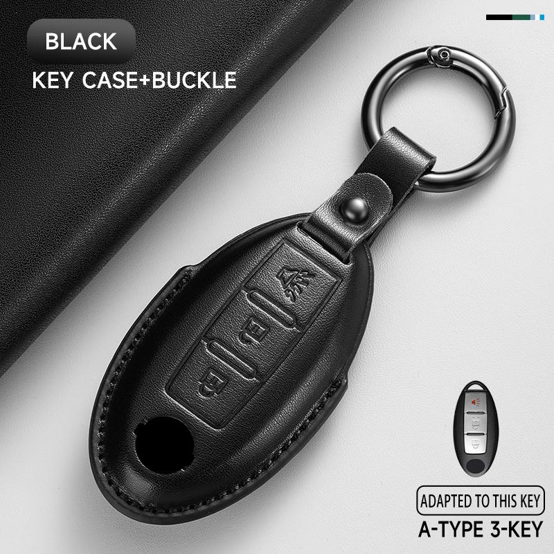 

Чехол для ключа автомобиля из натуральной кожи Сумка для ключа для Nissan Qashqai 2022 J12 Ariya Altima Teana Juke X-trail Защитный набор Аксессуары