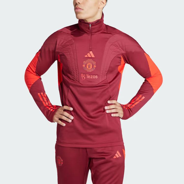 Adidas Manchester United Tiro 23 Winterized Top Long Sleeve Football Shirt Men Tops Red IA7279
