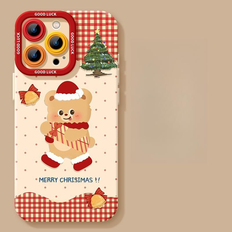 Bear Is Suitable for Apple 16 IPhone Animation 15plus Creative 14 Silicone Soft Shell 13 Mobile Phone Case 12promax
