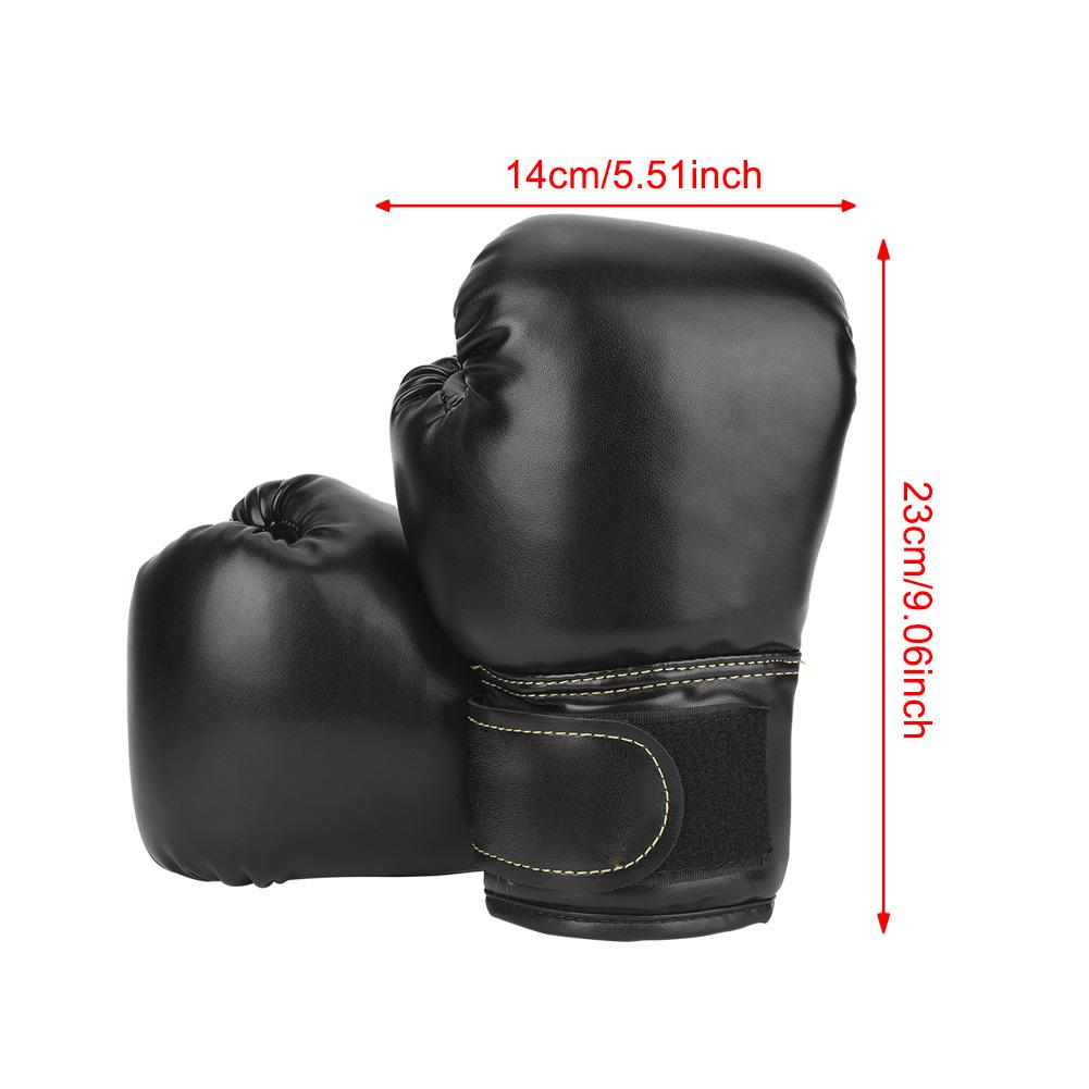 One Pair PU Lther Children Boxing Gloves Kids Sandbag Punching Sparring Training Mitts (Gold)