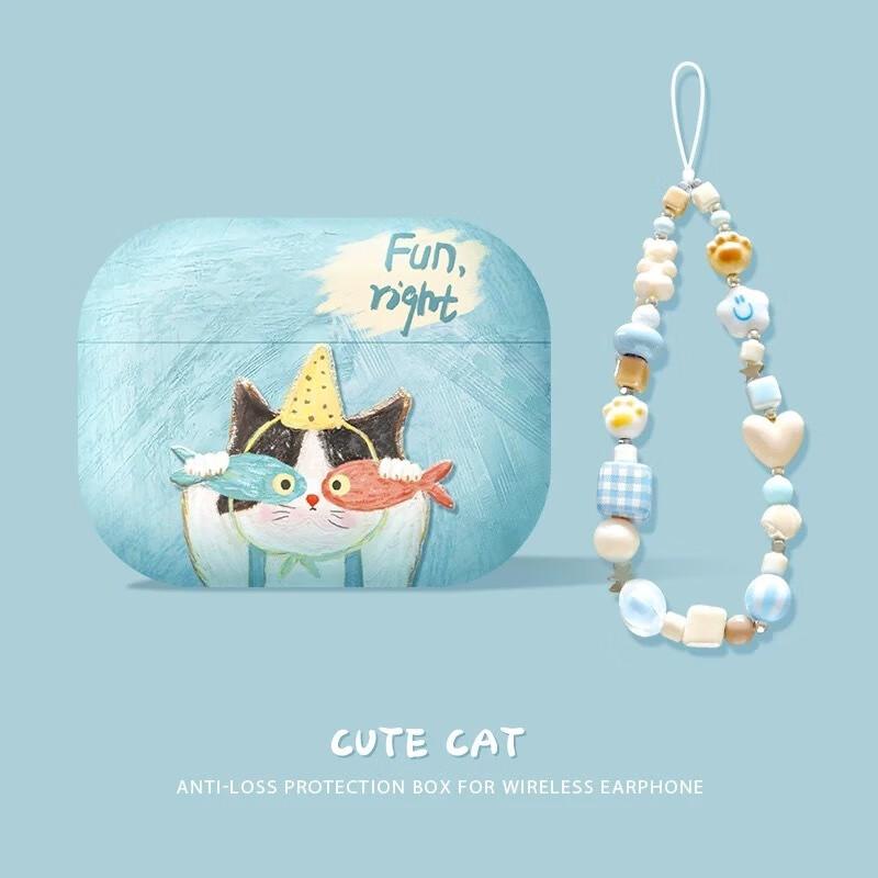 Fumede Blue Cat AirPods Pro 2 Case