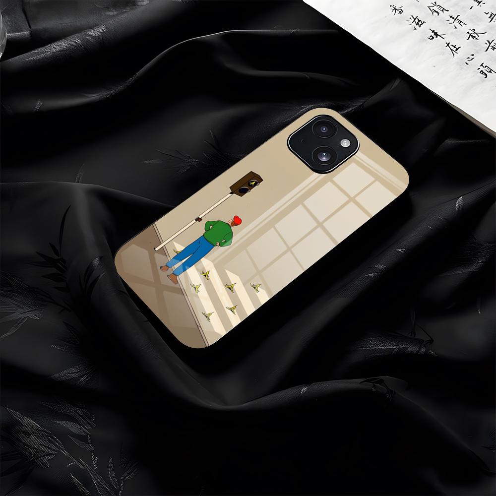 

Simon Bailly Dark Humor Phone Case For IPhone 17 Pro Max 16 15 14 Pro Max 13 11 Plus Glass Cover iPhone 16 Pro