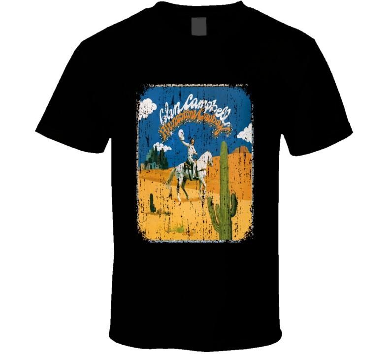 Glen Campbell Rhinestone Cowboy 1975 Worn Look Cover T-Shirt 3A668 L