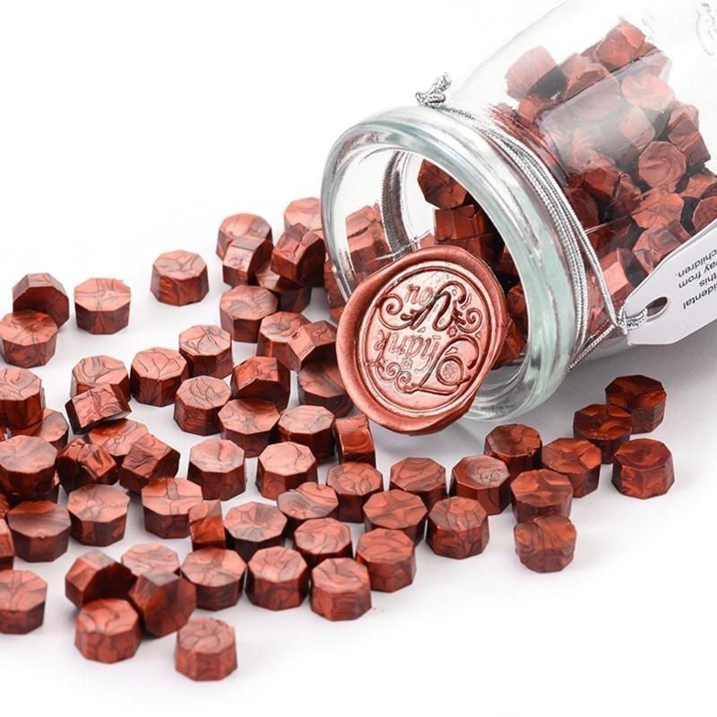  150pcs Octagonal Wax Seal Stamps Scrapbook Material Sealing Wax DIY Craft Decoration Birthday Wedding Stamp