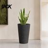 Large Capacity Planter for Tall Plants Round Flower Pot with Drainage Holes, 17 Inch Stone-Look Thickened Composite Plastic Plant Basin Planter,