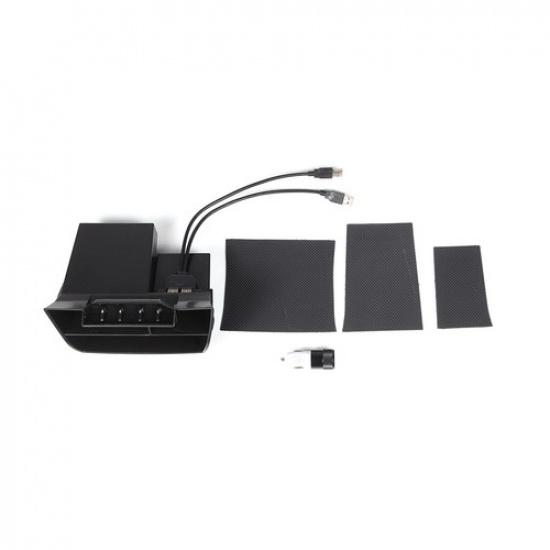 ABS Inner Center Console Storage Box for Honda Civic Sedan 2016- W/ USB