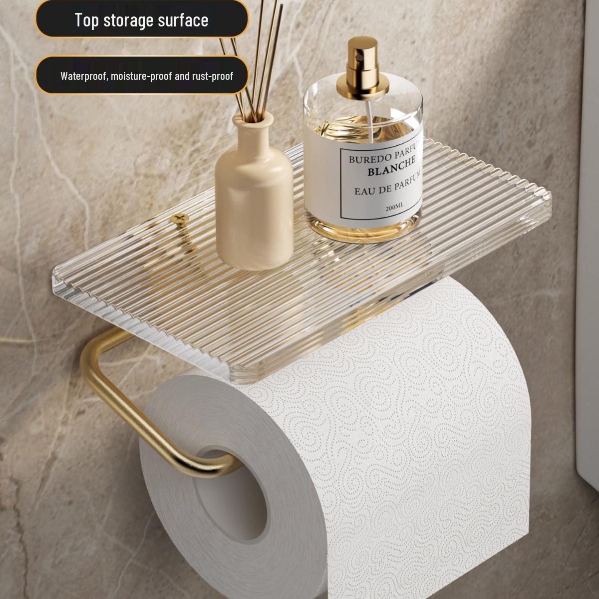 

Акриловый держатель для салфеток: Настенный диспенсер для бумаги для ванной комнаты без сверления Gold Acrylic Tissue Holder серебряный