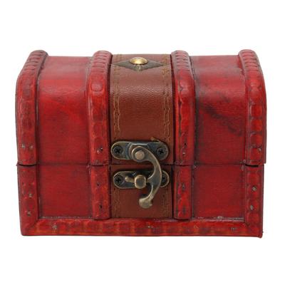 Vintage Wooden Storage Box Flip Open Type Jewelry Hold Case Desktop Decor for Earring Coins Small