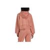 adidas Logo Print Hooded Drawstring Jacket Women Outerwear Pink IB5891