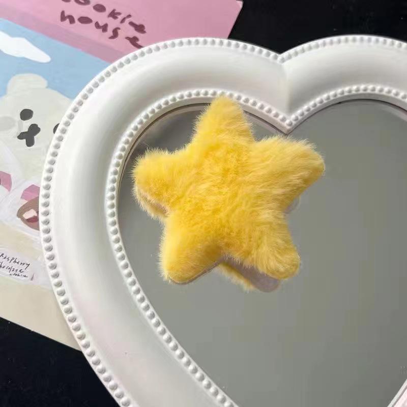 Plush Star Hair Clip - Cute Five-Pointed Autumn/Winter Style Side Clip for Girls