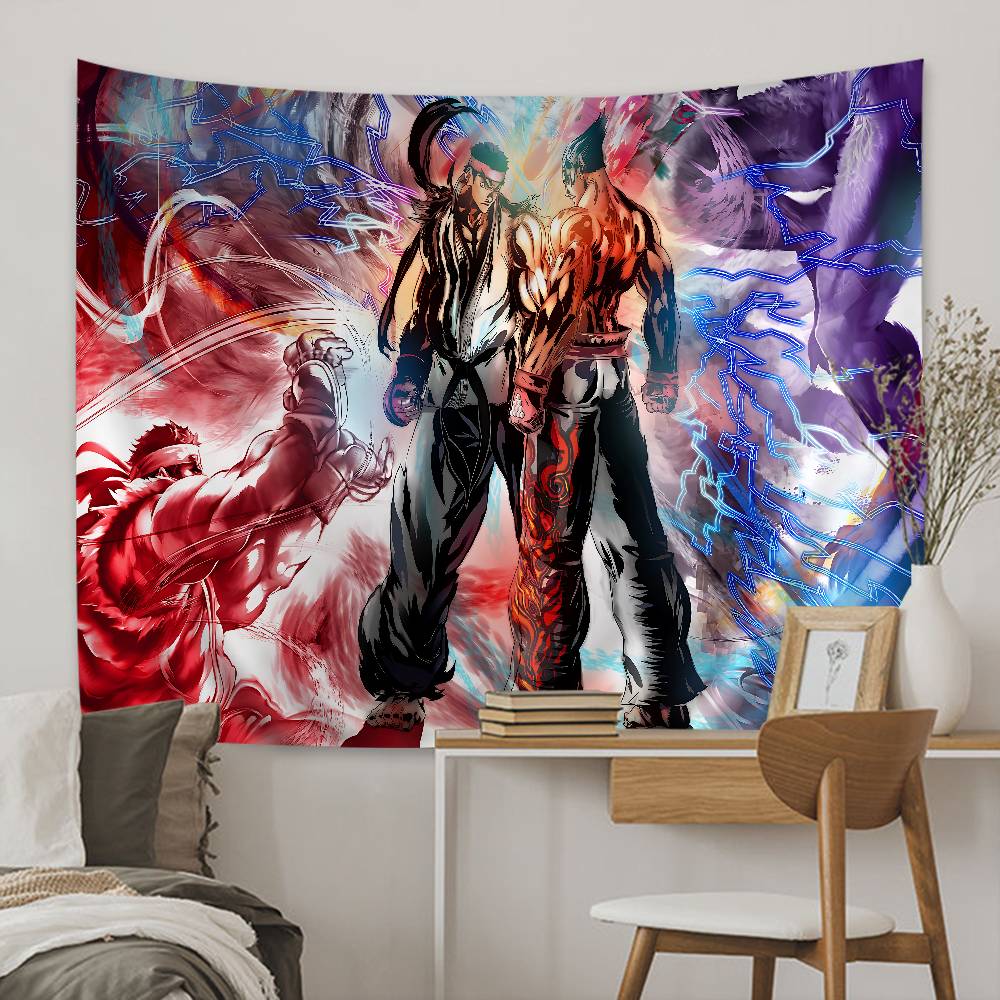 Anime TTekken Tapestry Art Printing Japanese Wall Tapestry Anime Wall Hanging Home Decor