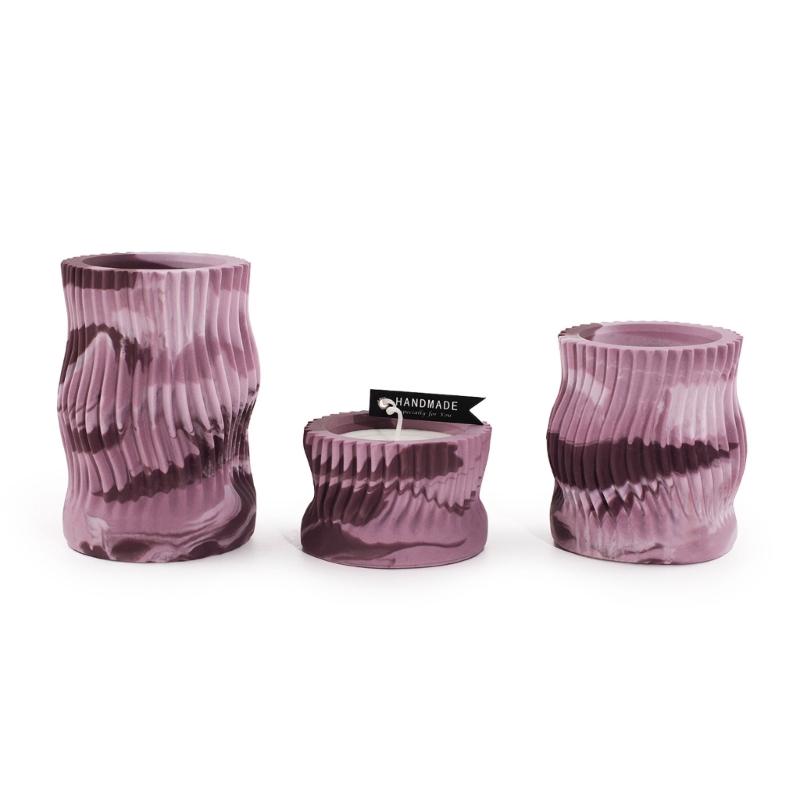 Gestreifte Zylinder Kerzenständerformen Zylinder Kerzenhalterformen zur Herstellung von Kerzenständern Teelichthaltern Raumdekorationen
