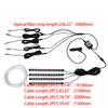 12V LED Car Opitcal Fiber Ambient Rainbow Lighting Kit Auto 6/8 Meters Optical Fiber String Atmosphere Lamp Trim
