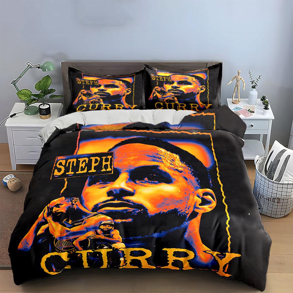 Basketball Player Art Poster Bedding Duvet Cover Set Duvet Cover Pillowcases (1*Duvet Cover 2*Pillowcases, Without Duvet Insert)