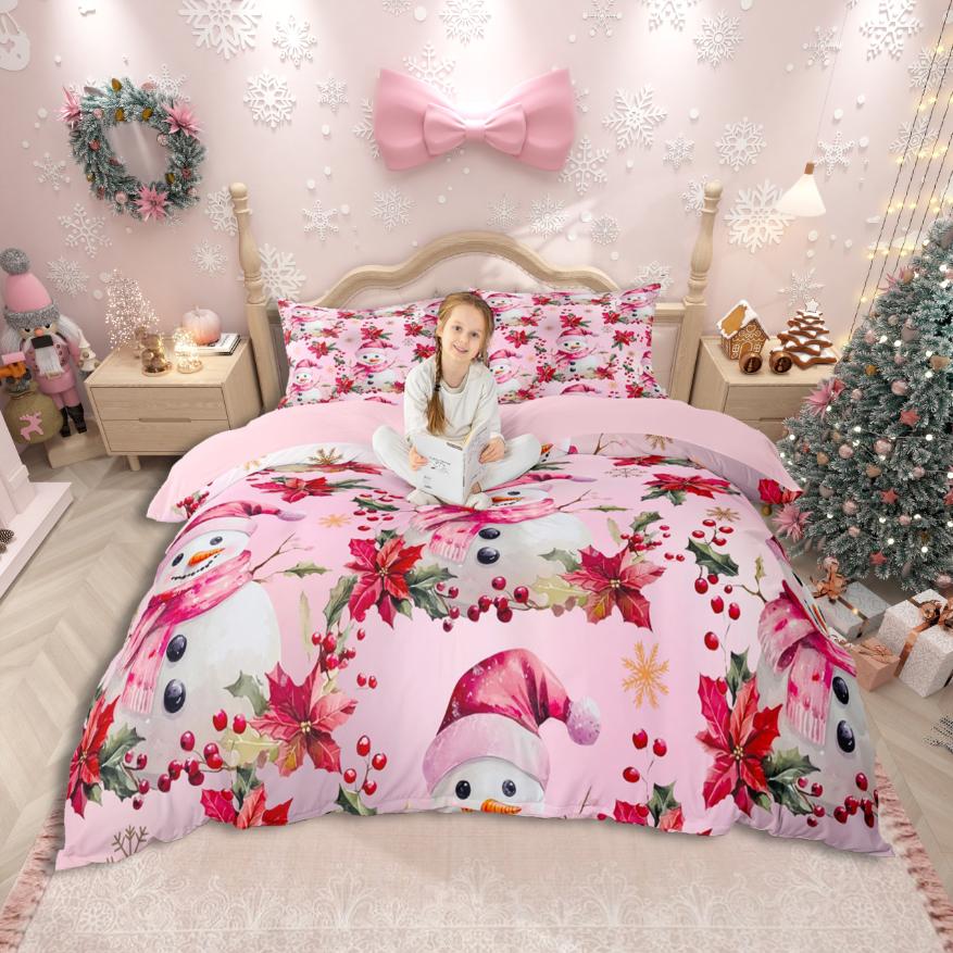 Homewish Black Angle Girls Duvet Cover SetMerry Xmas Bedding SetHappy New Year Bed Set For Princess Teens