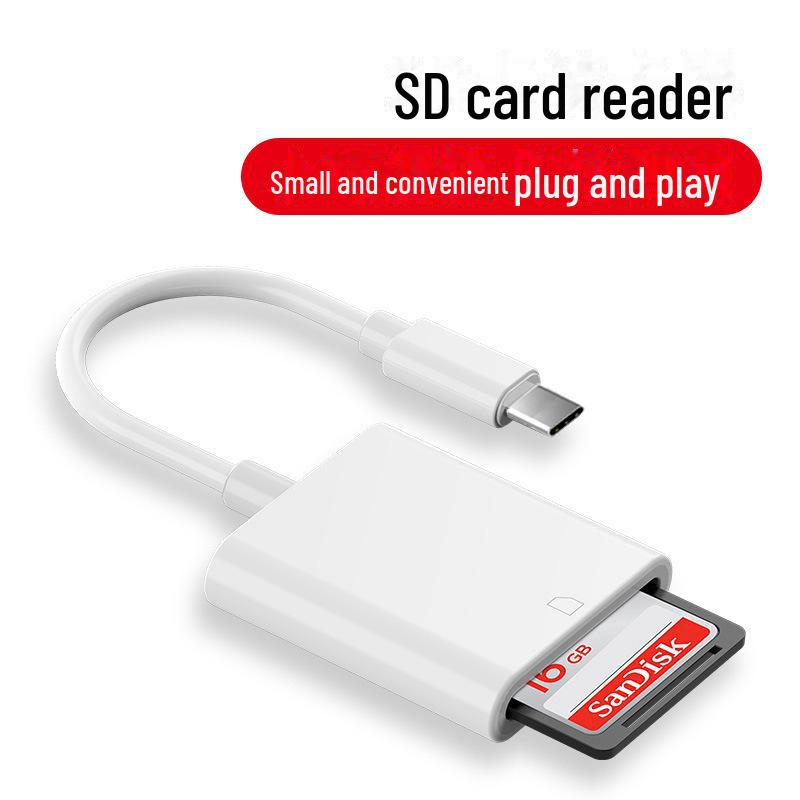 5-in-1 Type-C Card Reader: SD, USB, Apple, Android, OTG Compatible
