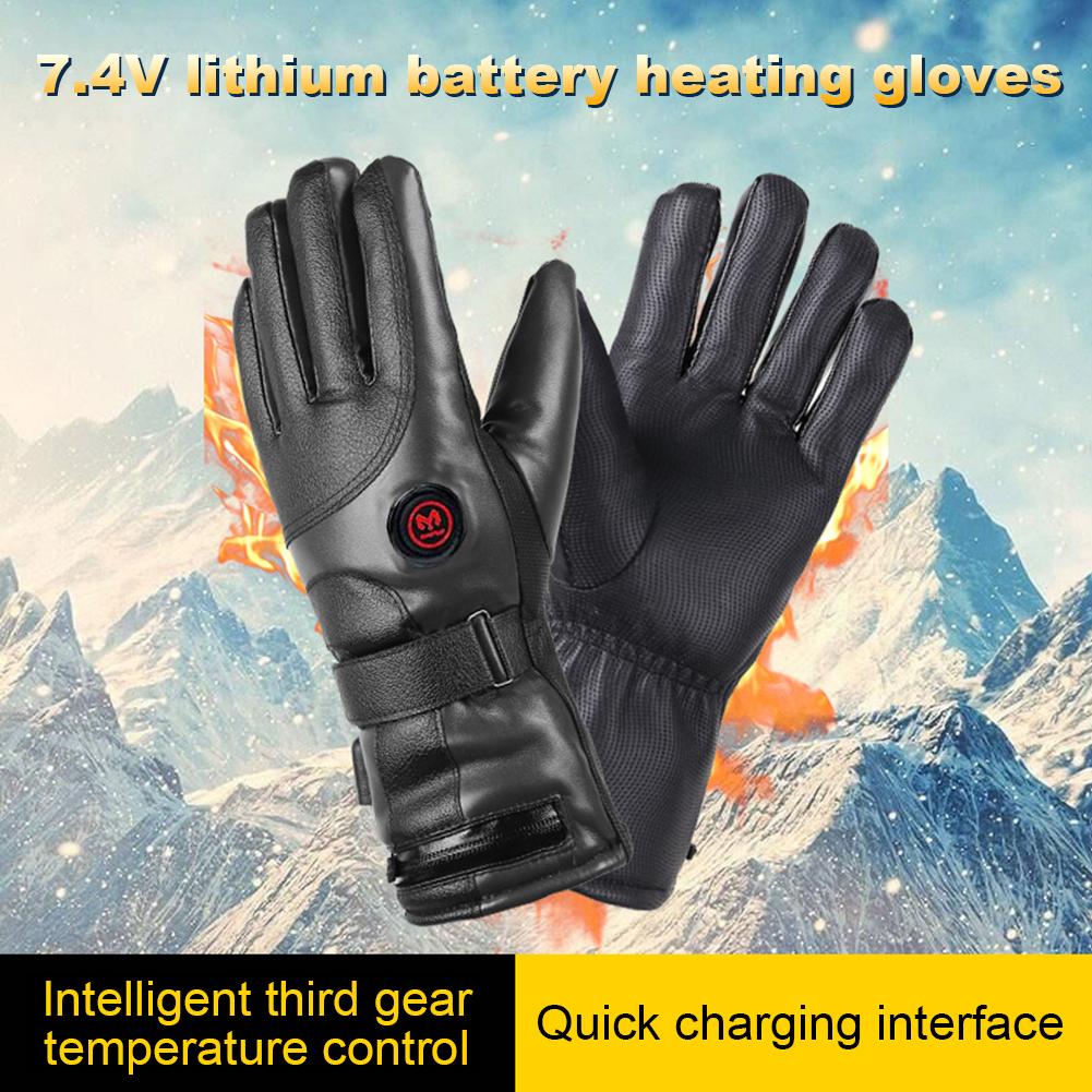Wiederaufladbare beheizbare Handschuhe 3 Temperaturstufen Heizhandschuhe Akkubetriebene Heizhandschuhe für Outdoor Motorrad Ski Radfahren
